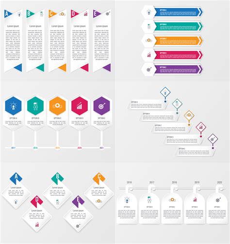 Set Of Infographics Element Template With Options 633016 Vector Art At