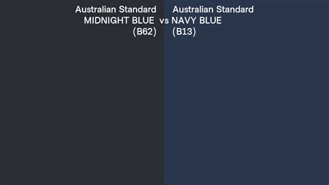 Australian Standard Midnight Blue Vs Navy Blue Side By Side Comparison