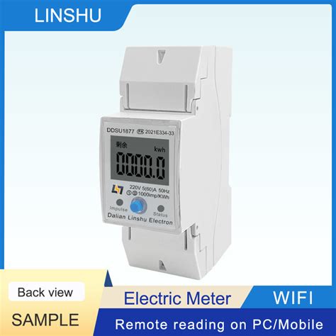 Smart Power Meter Single Phase With Wifi Din Rail Mounted Electric