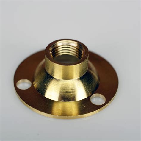 Small Pipe Flange Unfinished Brass