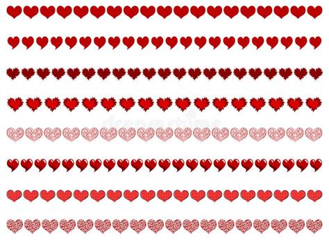 3 Heart Borders Stock Vector Illustration Of Love Heart 3947031