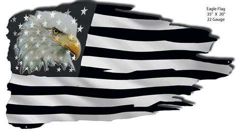 Usa United States Bald Eagle Flag 20 X 35 22g Metal Etsy Bald Eagle