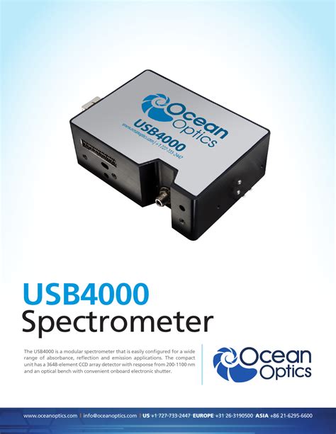 Ocean Optics Usb4000 User Manual 2 Pages
