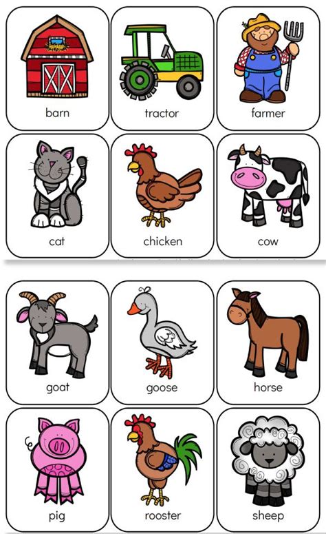 Farm Animal Printables For Preschool Animal Activities For Kids Farm