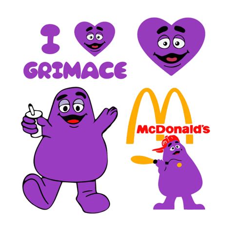 Mcdonalds Grimace Birthday Svg And Png Bundle High Quality Files Wiki Svg