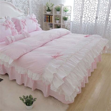 Trova le offerte migliori per completo lenzuola matrimoniale maxi con piumino 200gr satin di 100 cotone siir su ebay. Online Shop Nuovi Livelli Di Lusso Set Biancheria Da Letto Dolce Principessa Arco Volant Piumino ...