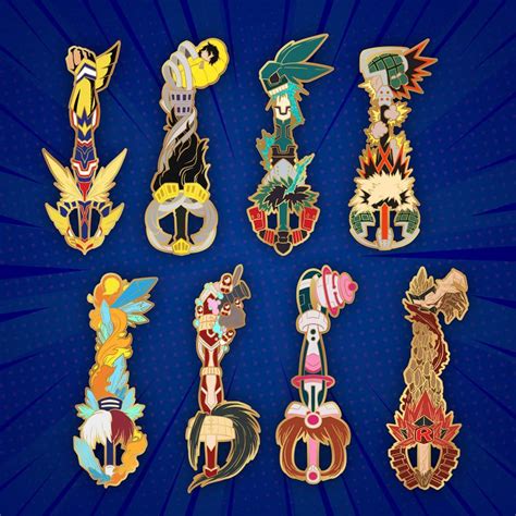 My Hero Academia Keyblade Enamel Pins Part 1 Etsy