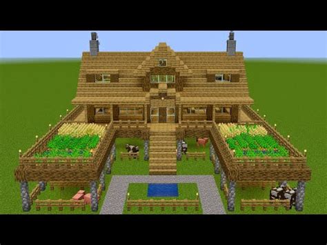 Minecraft - How to build a huge survival farm house - YouTube