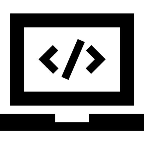 Code Signs On Laptop Screen Vector Svg Icon Svg Repo