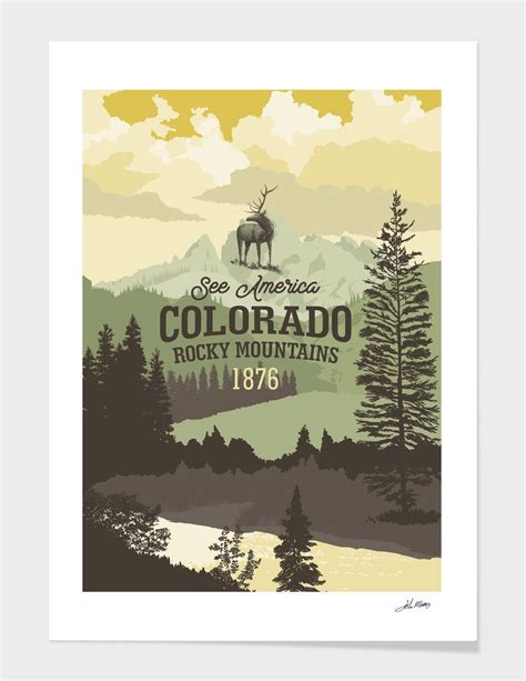 See America Colorado Rocky Mountains Mountain Art Print Mountain