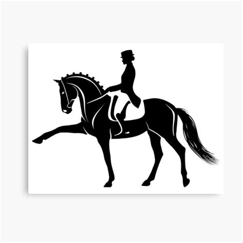 Detailed Silhouette Of A Dressage Horse Performing Spanish Walk