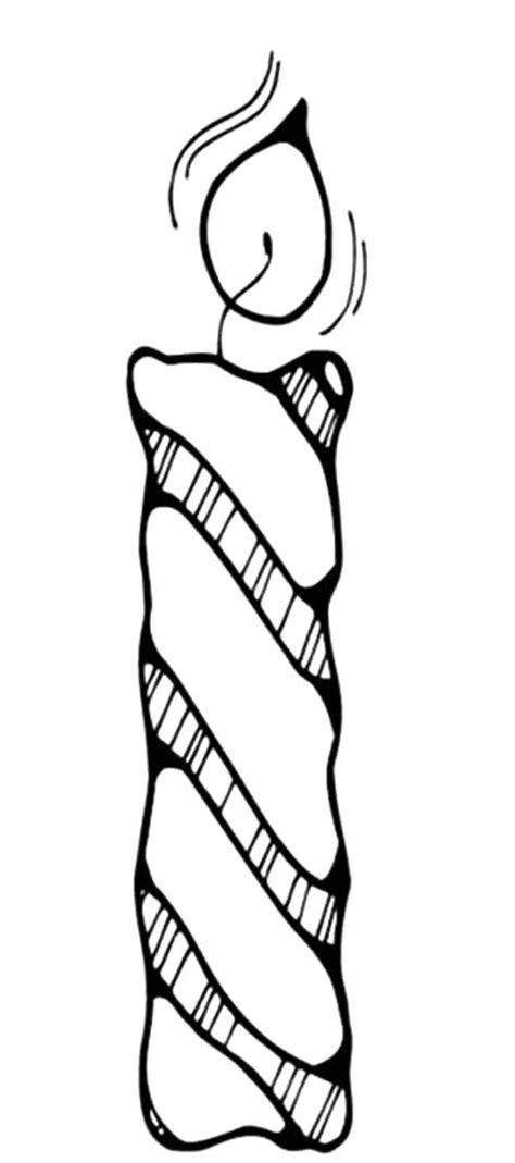 Cake, we will draw a biscuit, fill it with icing and put on top festive candles. Birthday Candle Drawing at GetDrawings | Free download