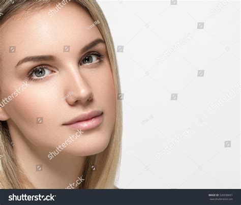 Beautiful Woman Blonde Hair Portrait Close Stock Photo 326936831