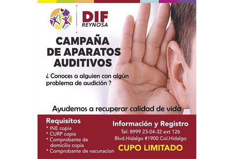 Dif Reynosa Invita A Registrarse A La Campa A De Aparatos Auditivos Dif Reynosa