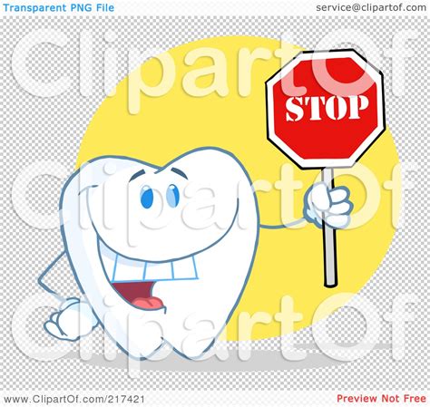 Royalty Free Rf Clipart Illustration Of A Tooth Character Holding A