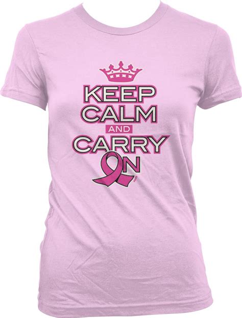 keep calm carry on breast cancer awareness support cure pink ribbon t shirt ebay