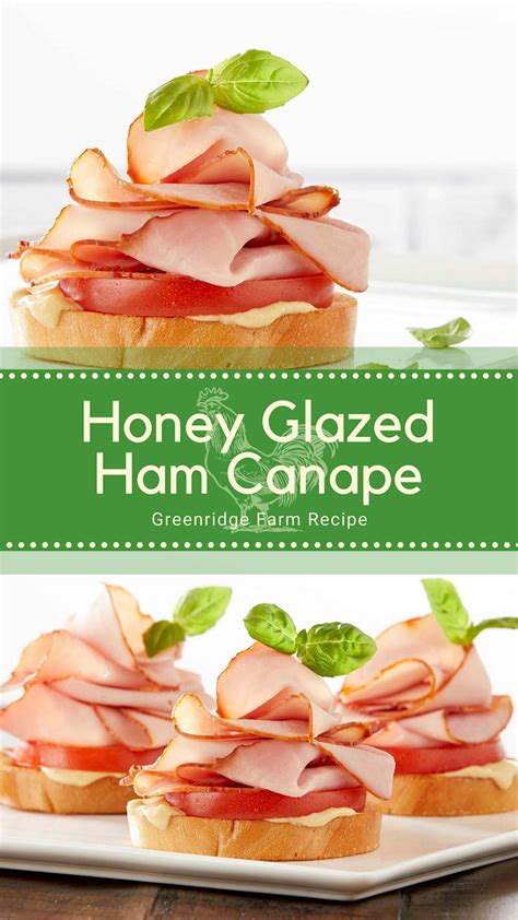 Greenridge Farm Honey Glazed Ham Canape Appetizer Recipe
