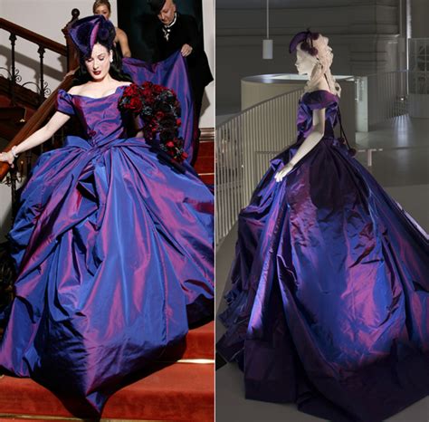 Dita von teese purple wedding dresswedding dresses. Celebrity wedding dresses go on display at Victoria and ...
