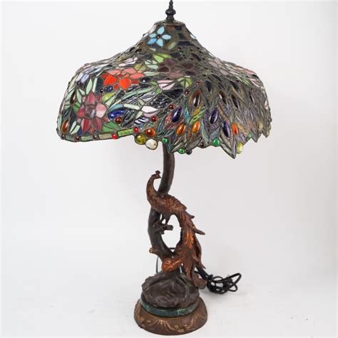 Sold Price Art Nouveau Style Stained Glass Figural Lamp September 2