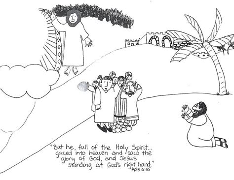 Stoning Stephen Coloring Page Coloring Pages