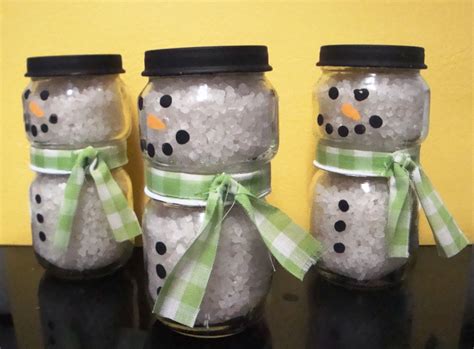 Snowmen Bath Salts In Baby Food Jars Baby Food Jars Crafts Cute Ts