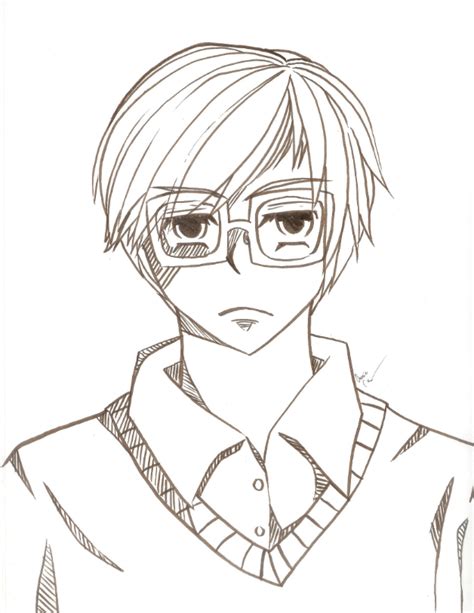Boy With Glasses Sketch By Ehoii On Deviantart