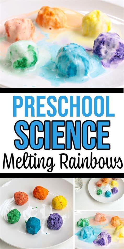 Melting Rainbow Preschool Science Experiment