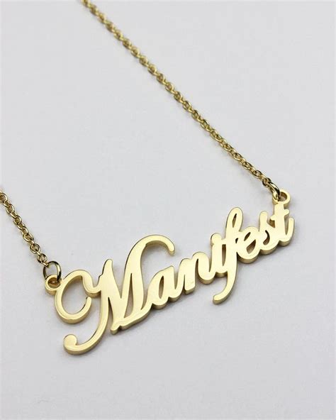 Manifest Necklace In 2021 Necklace Manifestation Wide Chain