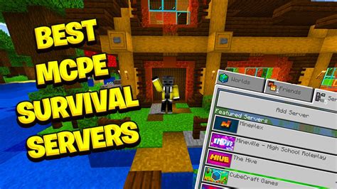 Top 5 Best Survival Servers Mcpe Minecraft Bedrock Edition Xbox Ps4