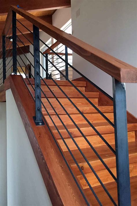Wood And Steel Handrail Modern Stainless Steel Handrail Balustrade