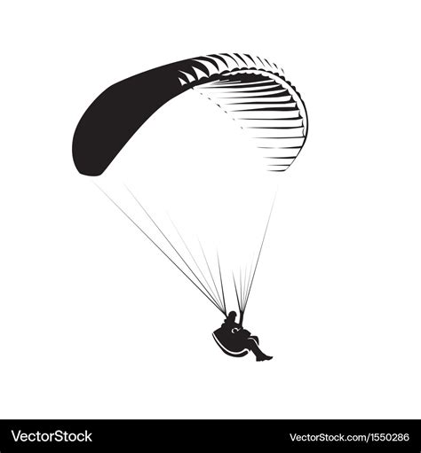Paragliding Royalty Free Vector Image Vectorstock