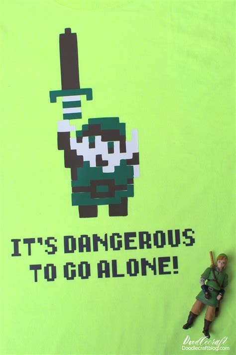Legend Of Zeldas Its Dangerous To Go Alone 8 Bit Link Shirt Diy
