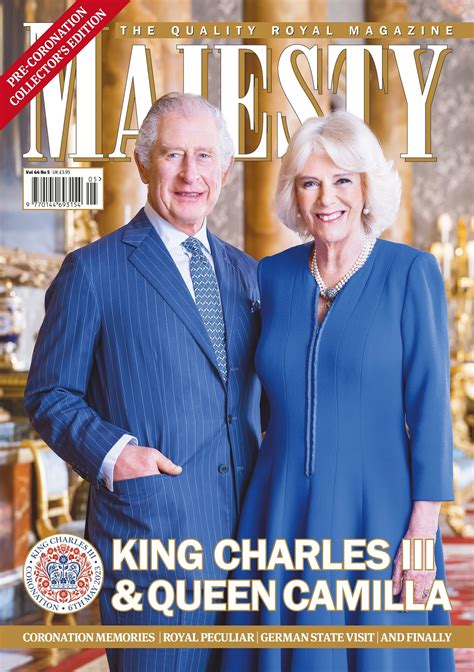 The King And Queen On The Cover Of Majesty Magazine King Charles Iii