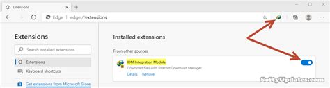 Settings in idm (internet download manager): Add Internet Download Manager to Microsoft Edge