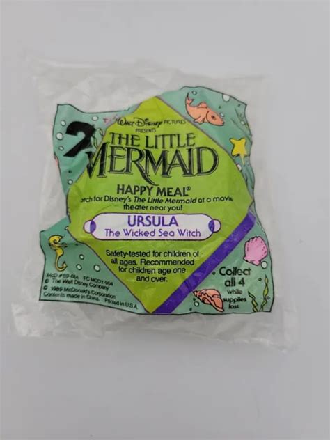 Vintage Mcdonalds Happy Meal 1989 Disneys The Little Mermaid Ursula Toy Sealed 500 Picclick