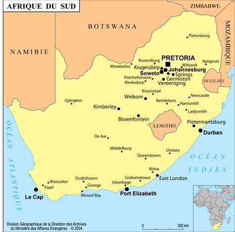 Des suggestions d'itinéraires et des informations pratiques. www.Mappi.net : Maps of countries : South Africa
