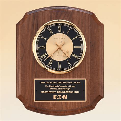 American Walnut Vertical Wall Clock Trophy Factory Plus Deland Florida