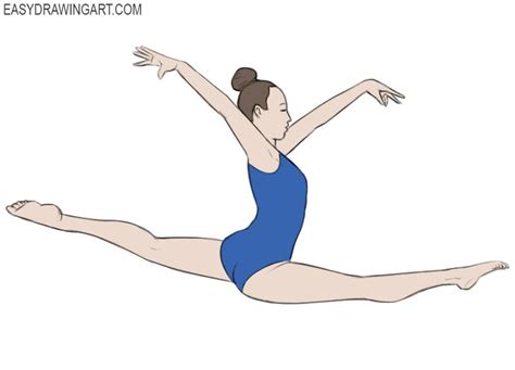 how to draw a gymnast easy drawing art gymnastics easy drawings drawings