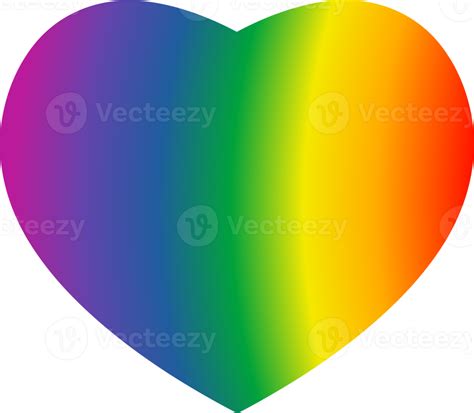 Free Rainbow Heart For Pride Month Background 19953655 Png With