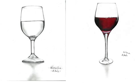 Wine Glass Sketch At Explore Collection Of Wine