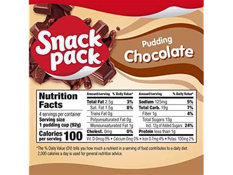 Snack Pack Chocolate Pudding Cups 4 Count 12 Pack