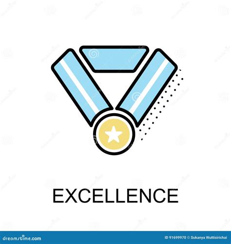 Excellence Graphic Iconvector Illustration Stock Illustration