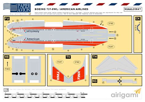 9g American Airlines 2013 Cs Boeing 737 800 9gaal20k47 Papier