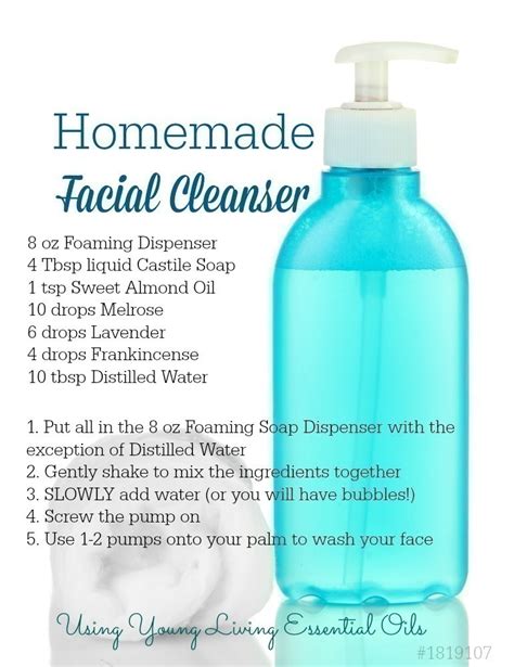 Managing oily skin often requires a person making regular skin care a habit. Homemade Facial Cleanser with Essential Oils