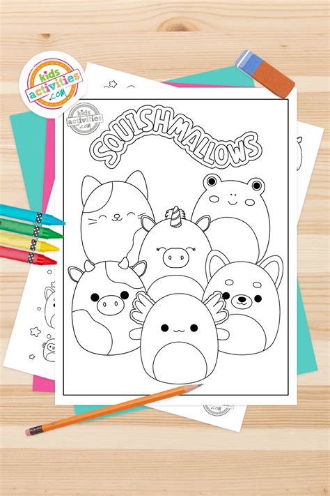 Cutest Ever Squishmallow Coloring Pages Kids Activities Blog