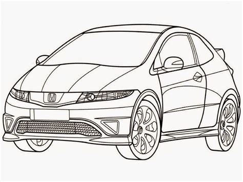 Secara umum dapat melatih daya kreatifitas dan imajinasi anak sehingga dapat. Honda Civic Coloring Pages at GetColorings.com | Free ...