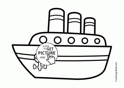 Download Big Ship coloring page for kids, transportation coloring ...