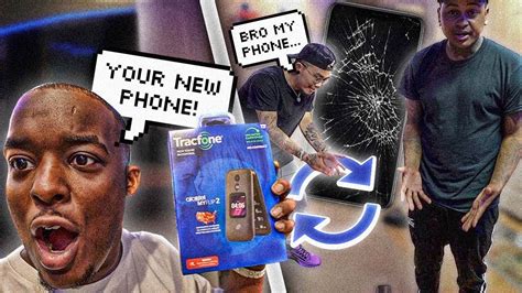 I Broke My Homie Iphone And Surprised Him With A Flip Phone We Fought