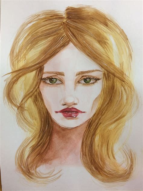 акварель девушка рисунок Character Portrait Daenerys Targaryen