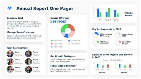 One Pager Annual Report Executive Summary Presentation Report My XXX